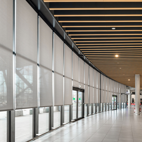 Serge Ferrari product blinds at saint exupery airport Lyon