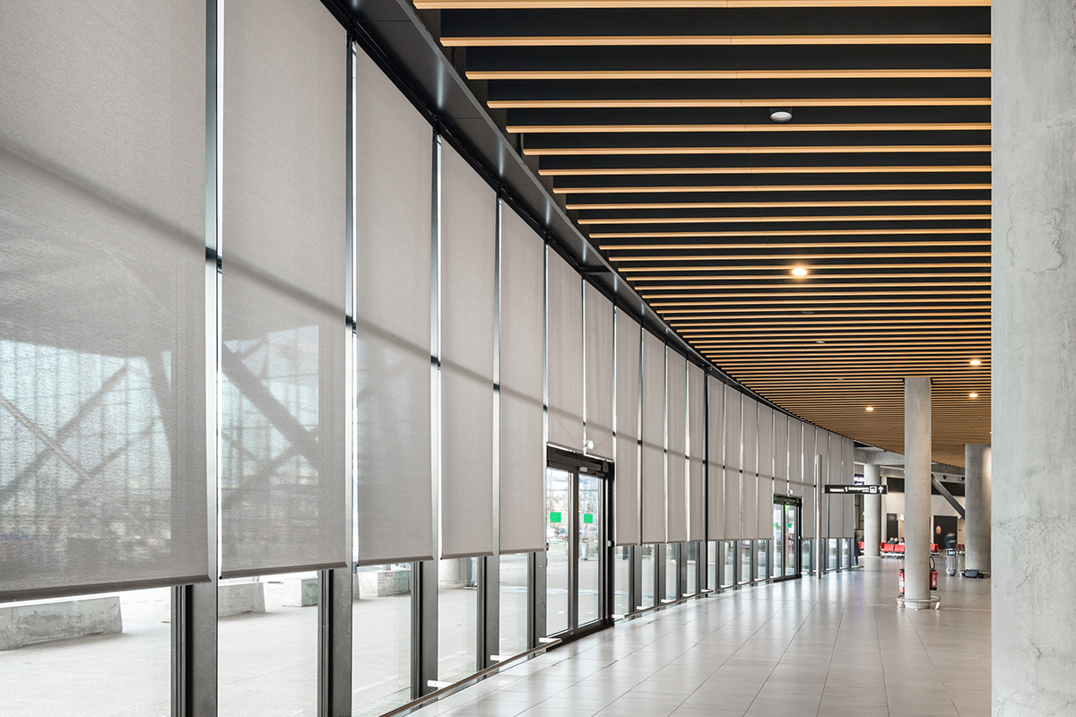 Serge Ferrari product blinds at saint exupery airport Lyon